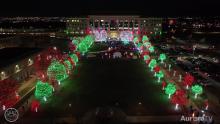 Drone image from the tree lighting ceremony