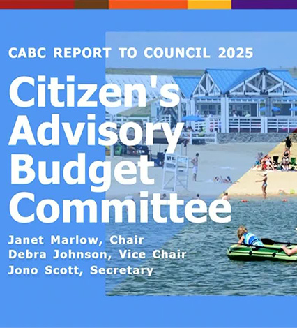Image of presentation that says Citizen's Advisory Budget Committee