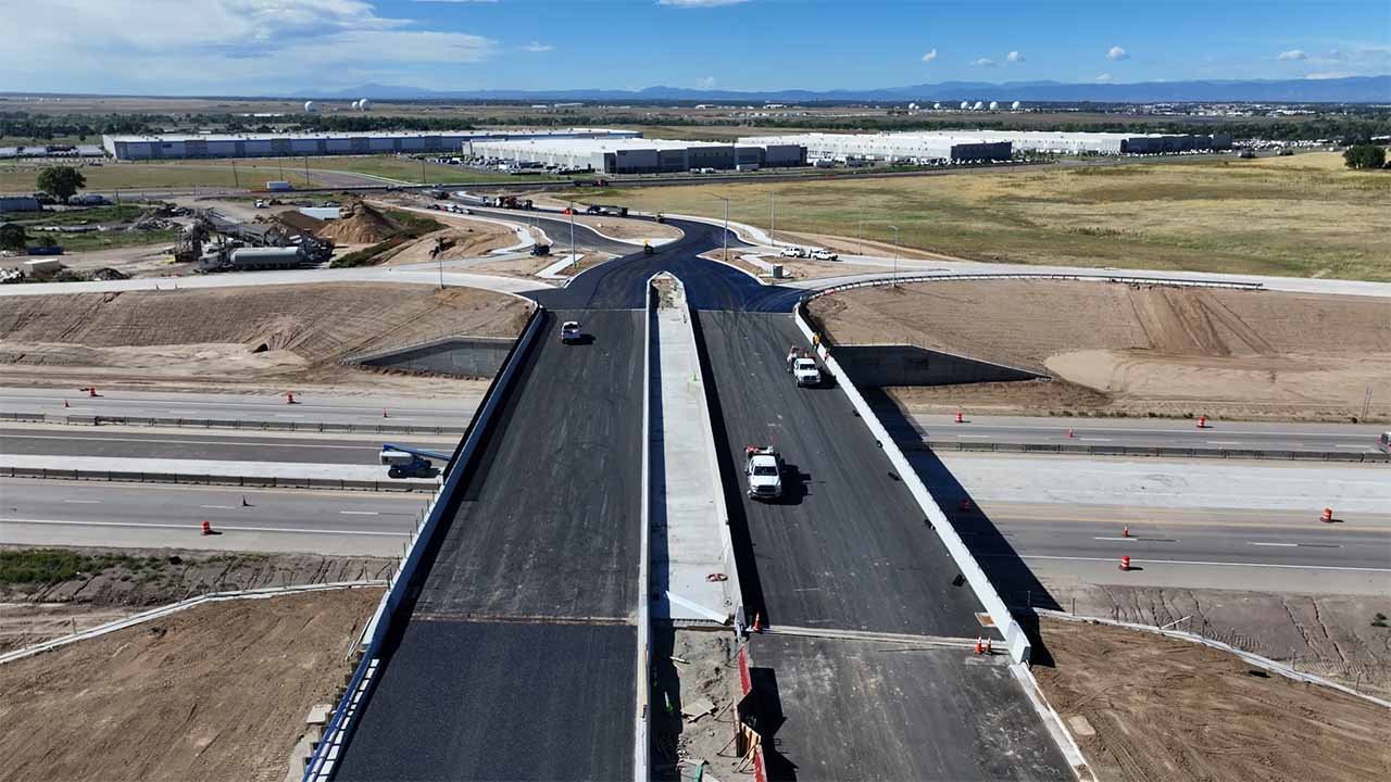 I-70 and Picadilly Diverging Diamond Interchange Nearing