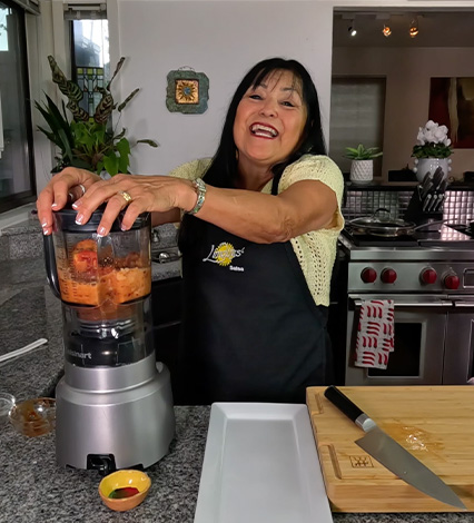 Lindita smiling and user blender