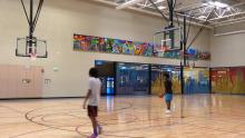 Basketball court at Moorhead Rec Center