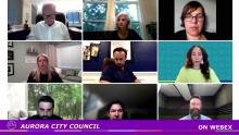 council members in remote Study Session 