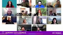 City Council Members in Remote Study Session