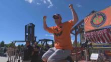 Man cheering