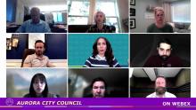 City Council Members Meeting Virtually During Study Session
