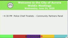 2020 Police Chief finalists community panel