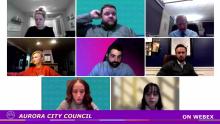 City Council Members Meeting During Remote Study Session 