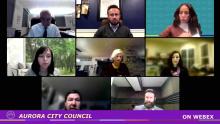 City Council Members Meeting During Virtual Study Session 