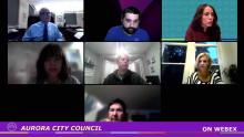 City Council Members Virtually Meeting for Remote Study Session