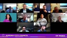 City Council Members Virtually Meeting During Remote Study Session