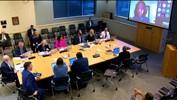 Council members sitting around a table for study session