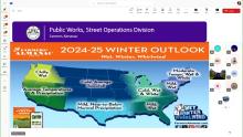 US Map of forecast for winter weather 2024-2025 that links to the Study Session of Nov. 4, 2024.