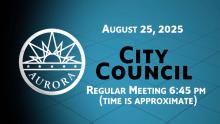 City Council August 25, 2025 graphic with city seal