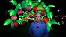 Connected Colorado host in front of bright light display