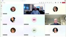 teams meeting of members attending study session