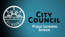 slate that says city council public listening session