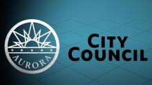 City Council graphic black text on teal background with city seal