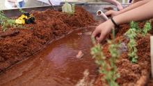 Hands in dirt exhibit at 2026 youth water festival