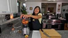 Lindita smiling and user blender