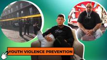 Images of Hazelbrook owner and an ex-gang member being interviewed. Also, a crime scene with Aurora Police there
