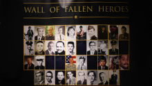 Wall of Fallen Heroes at Aurora History Museum honoring veterans who passed
