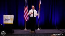 Mayor Mike Coffman speaking at the State of the City 2026