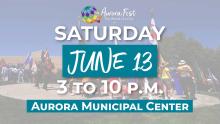 Aurora Fest information on screen