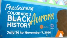 Exhibit poster for "Proclaiming Colorado's Black History"
