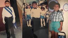 3 images of APD officer as young boy growing up in El Salvador