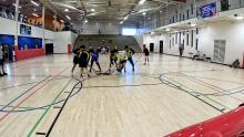 GoPro view of several kids participating in Hockey Without Boundaries program at Central Rec Center