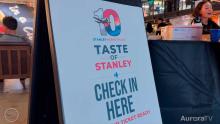 Sign outside the Tase of Stanley event