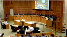 Council meeting dias