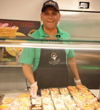 CCSD worker serving lunch
