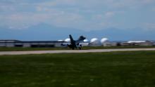 F-16 landing at Buckley
